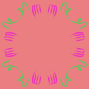 Soyut basit kaligrafi dikişsiz desen