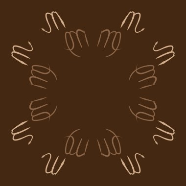 Soyut basit kaligrafi dikişsiz desen