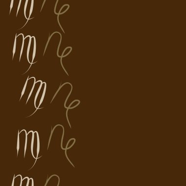 Soyut basit kaligrafi dikişsiz desen