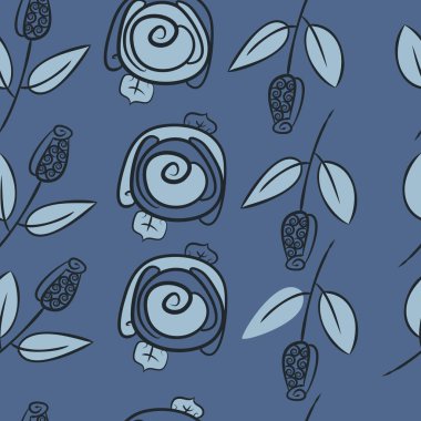 Soyut basit güllerin kusursuz deseni