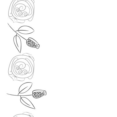 Soyut basit çiçeklerin kusursuz deseni