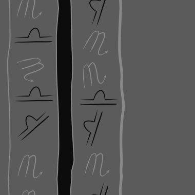 Soyut basit kaligrafi dikişsiz desen