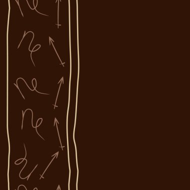 Soyut basit kaligrafi dikişsiz desen