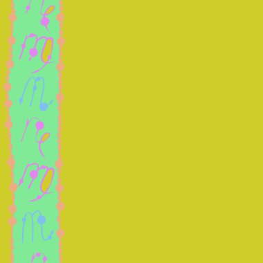 Soyut basit burçlar Oğlak ve Aslan Dikişsiz desen