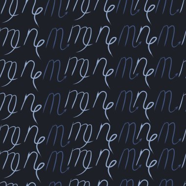 Soyut basit kaligrafi dikişsiz desen