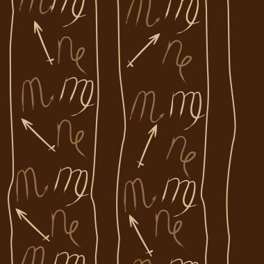 Akrep burçları şarkı lar, arka planda karalamalar