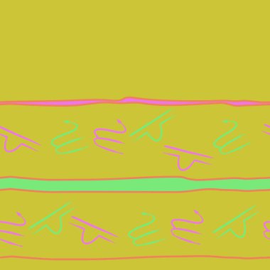 Soyut basit kaligrafi dikişsiz desen