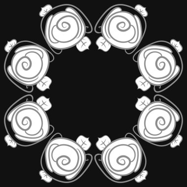 Soyut basit güllerin kusursuz deseni