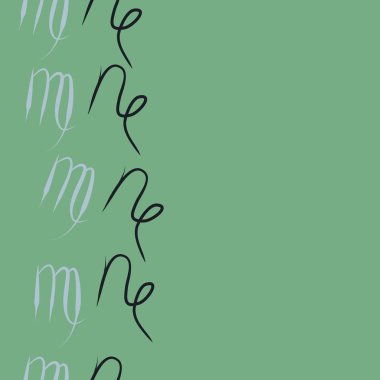 Soyut basit kaligrafi dikişsiz desen