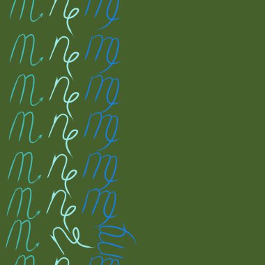  burçlar, doodle, akrep, kopya alanı desen. 