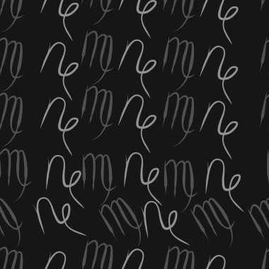 Soyut basit kaligrafi dikişsiz desen