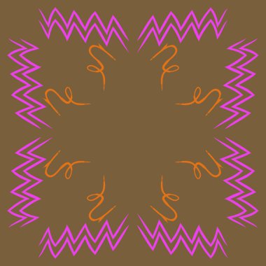 Soyut basit kaligrafi dikişsiz desen