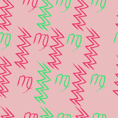 Soyut basit kaligrafi ve dalgaların kusursuz deseni