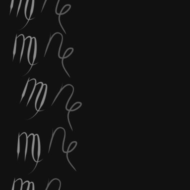 Soyut basit kaligrafi dikişsiz desen