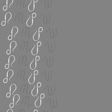 Soyut basit kaligrafi dikişsiz desen