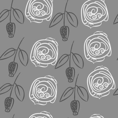 Soyut basit güllerin kusursuz deseni