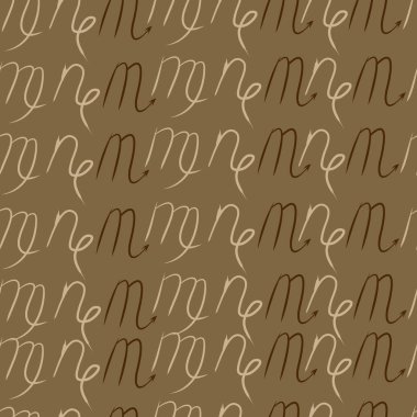 Soyut basit kaligrafi dikişsiz desen