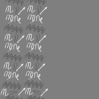 Soyut basit kaligrafi dikişsiz desen