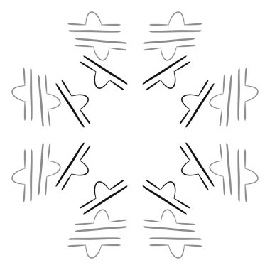 Soyut basit kaligrafi dikişsiz desen