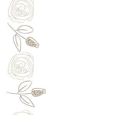 Soyut basit çiçeklerin kusursuz deseni