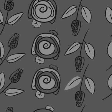 Soyut basit güllerin kusursuz deseni