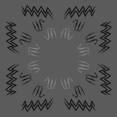 Soyut basit kaligrafi dikişsiz desen