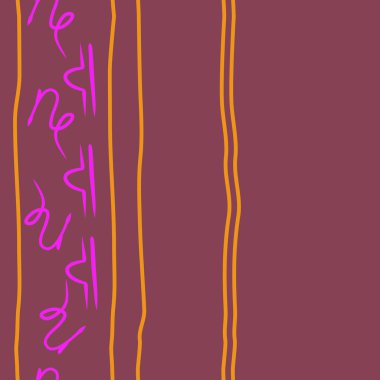 Soyut basit kaligrafi dikişsiz desen