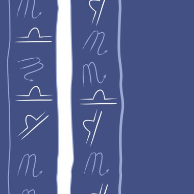 Soyut basit kaligrafi dikişsiz desen