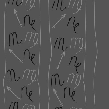 Akrep burçları şarkı lar, arka planda karalamalar