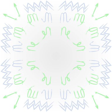 Soyut basit kaligrafi dikişsiz desen