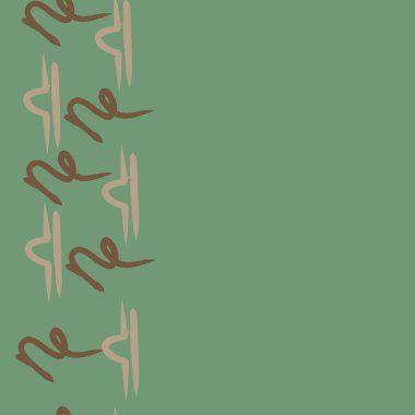 Soyut basit kaligrafi dikişsiz desen