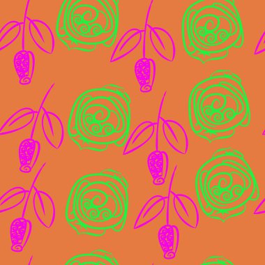 Soyut basit güllerin kusursuz deseni