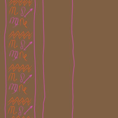 Soyut basit kaligrafi ve dalgaların kusursuz deseni