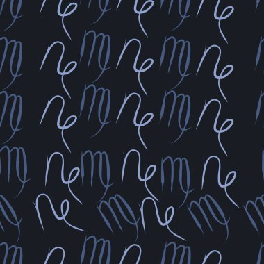 Soyut basit kaligrafi dikişsiz desen