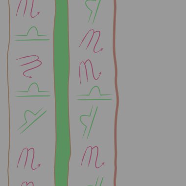 Soyut basit kaligrafi dikişsiz desen