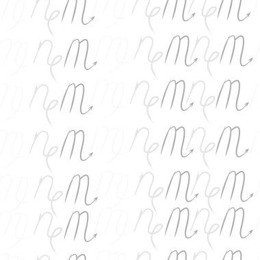 Soyut basit kaligrafi dikişsiz desen