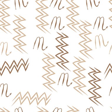 Soyut basit kaligrafi dikişsiz desen