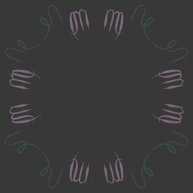 Soyut basit kaligrafi dikişsiz desen