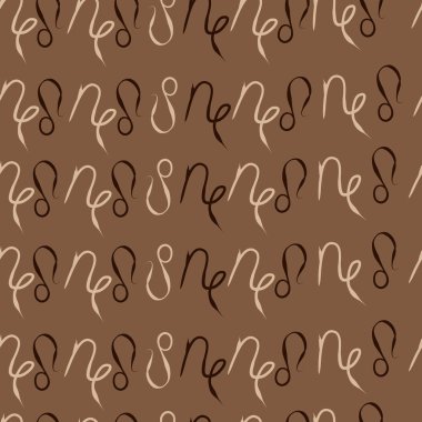 Soyut basit kaligrafi dikişsiz desen