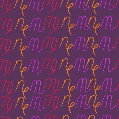 Soyut basit kaligrafi dikişsiz desen