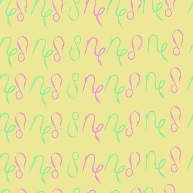 Soyut basit kaligrafi dikişsiz desen