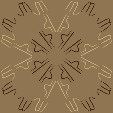 Soyut basit kaligrafi dikişsiz desen