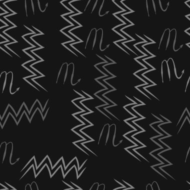 Soyut basit kaligrafi dikişsiz desen