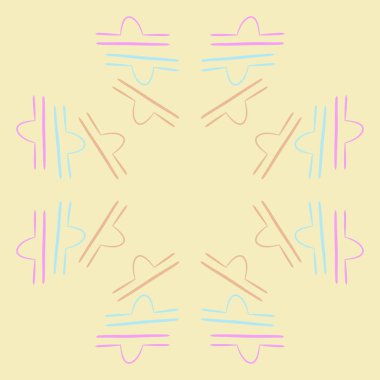 Soyut basit kaligrafi dikişsiz desen