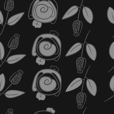 Soyut basit güllerin kusursuz deseni