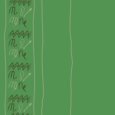 Soyut basit kaligrafi ve dalgaların kusursuz deseni