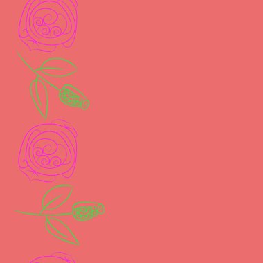 Soyut basit çiçeklerin kusursuz deseni