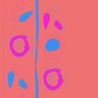 Soyut basit güllerin kusursuz deseni