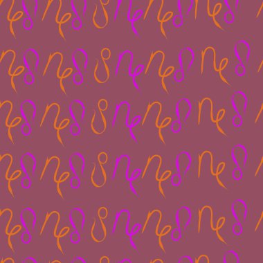 Soyut basit kaligrafi dikişsiz desen