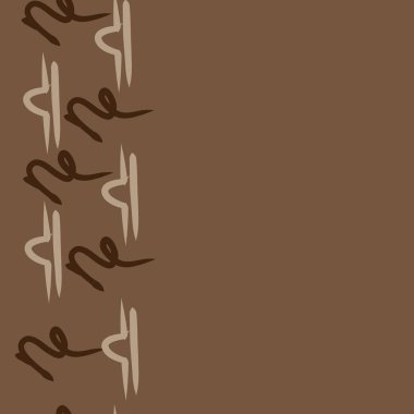 Soyut basit kaligrafi dikişsiz desen